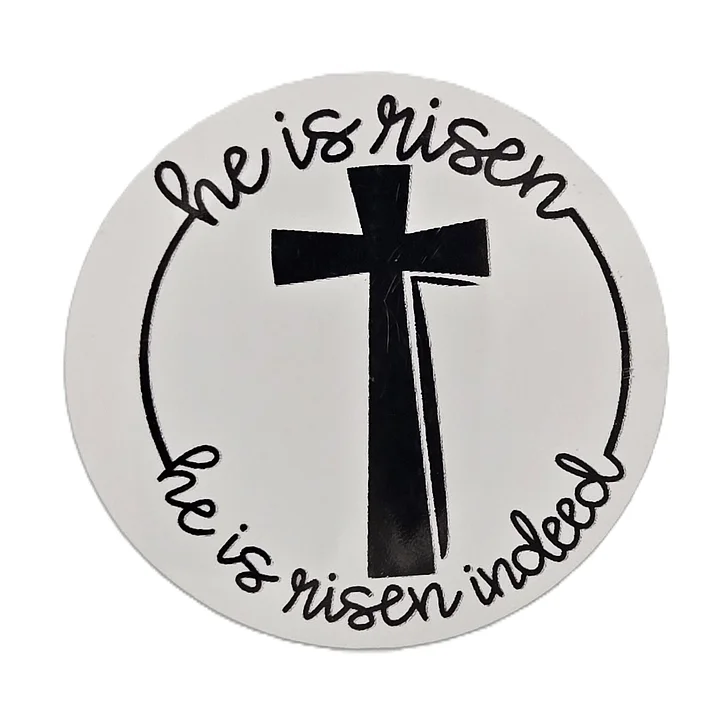 'He Is Risen' premium vinyl sticker product image (1)