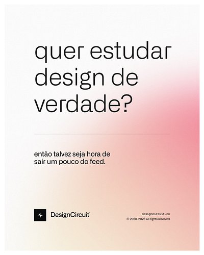 Design de verdade não nasce só de referência.

Nasce de repertório, fundamento, prática e troca com quem vive o mercado.

Est...