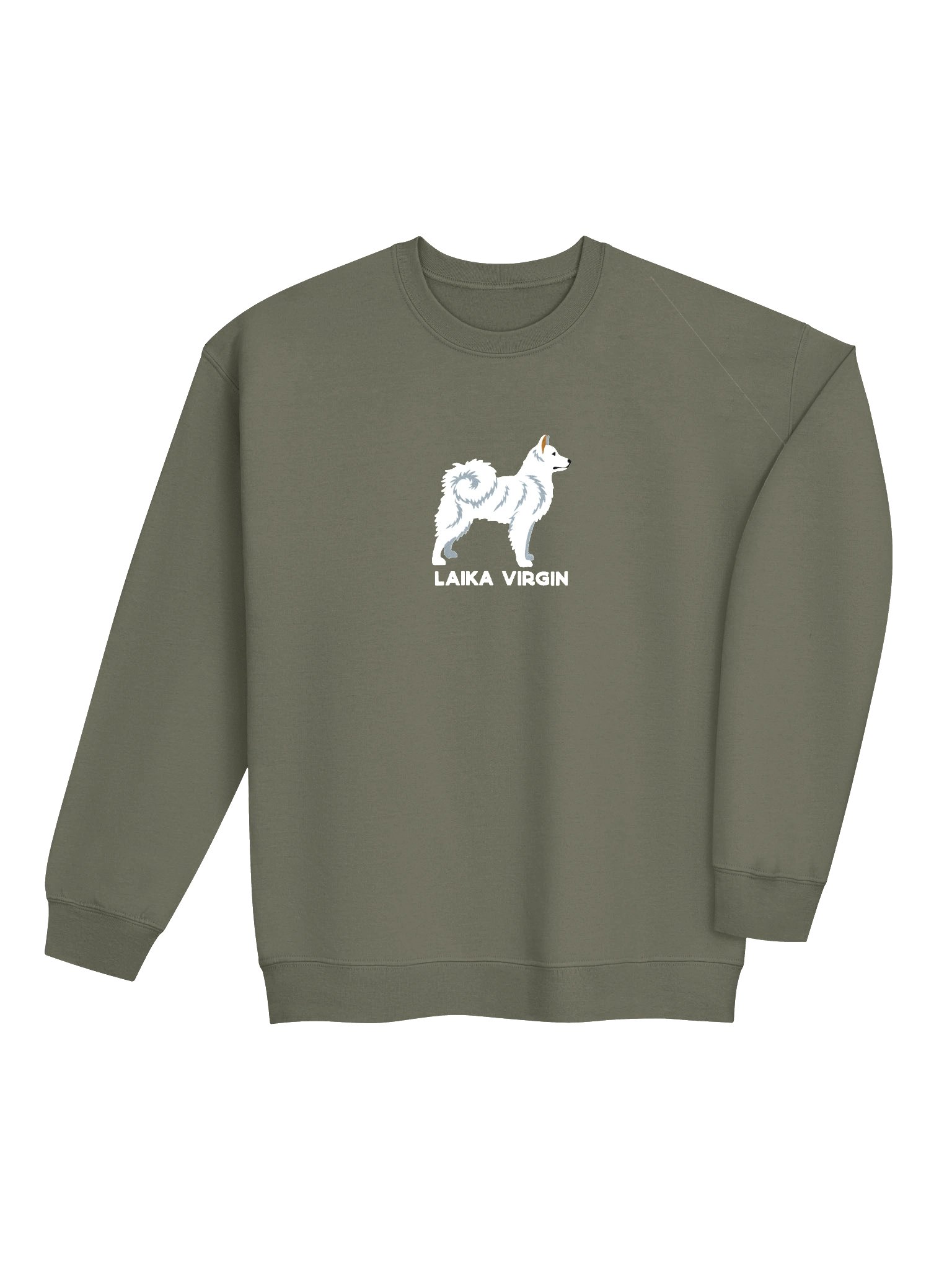 Laika Virgin Sweatshirt (Embroidered) of a Yakutian Laika(White) product image (7)