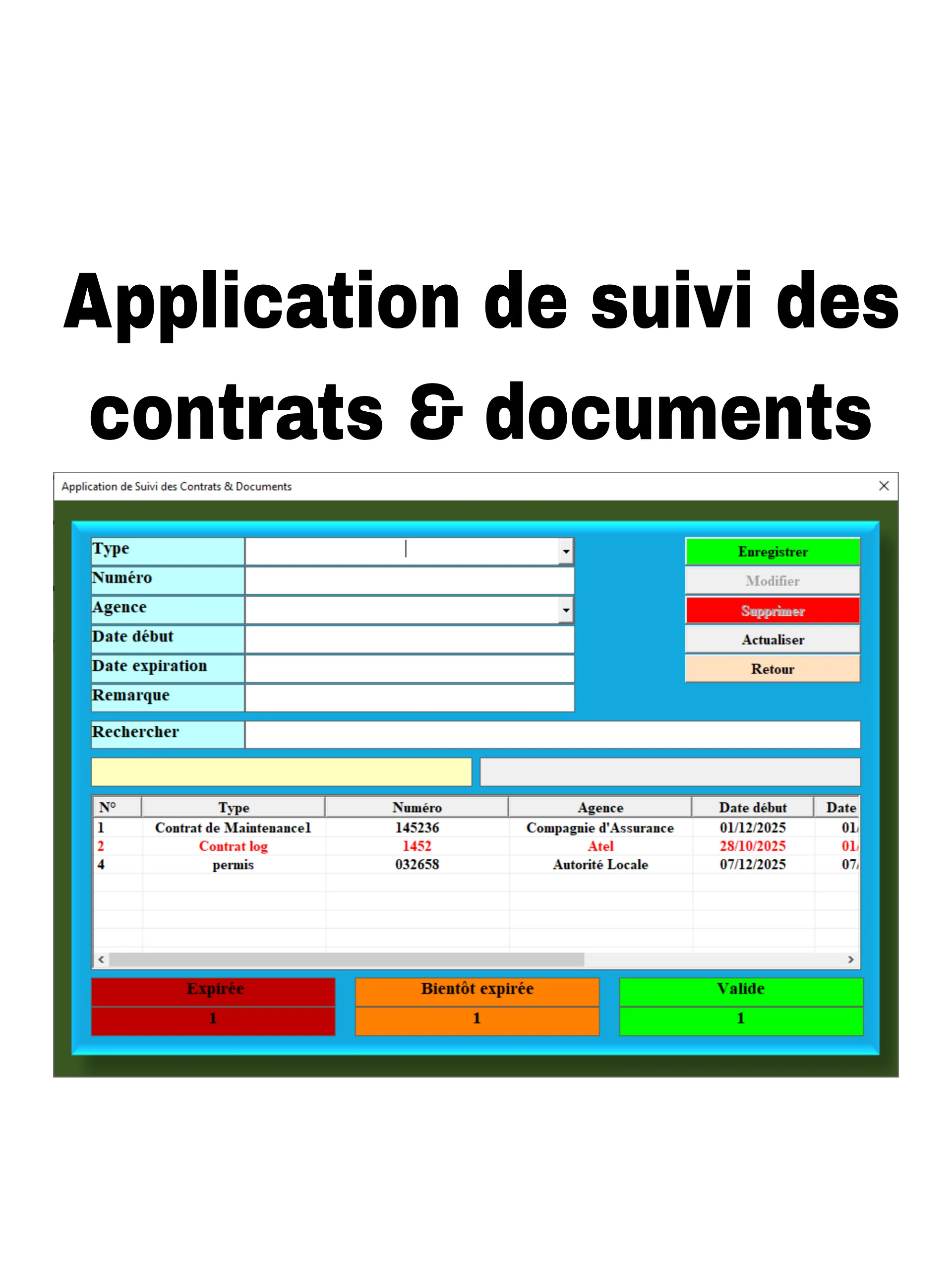 Application de Suivi des Contrats & Documents product image (2)