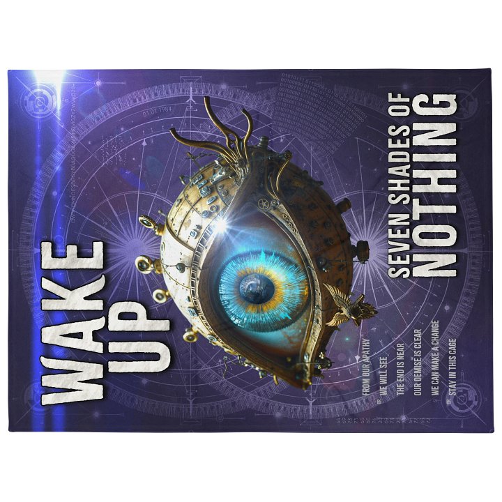 “Wake Up” lyric throw blanket – cinematic lyric design from Seven Shades of Nothing product image (1)