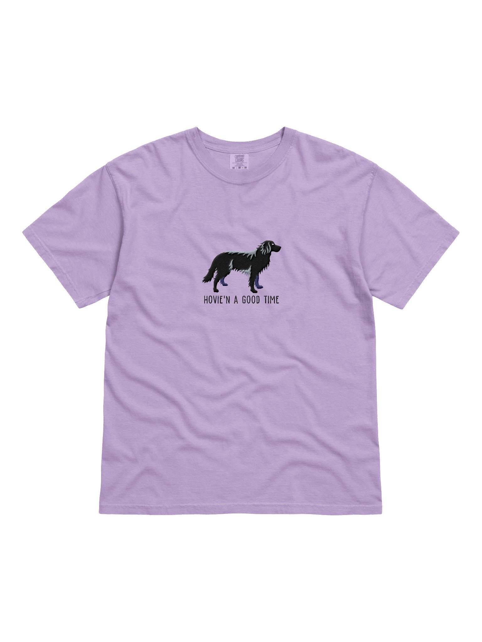Hovie'n a Good Time T-Shirt(Embroidered) of a Hovawart(Black) product image (4)