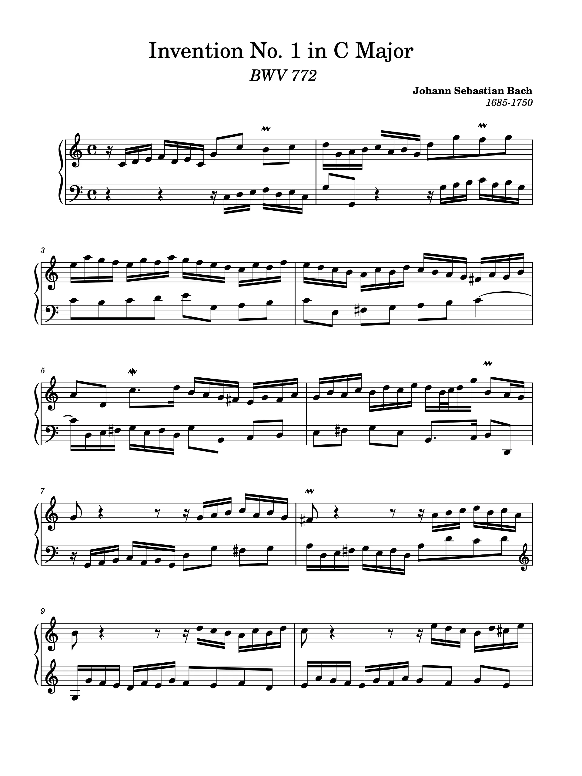 Invention No. 1 in C Major, BWV 772 product image (1)