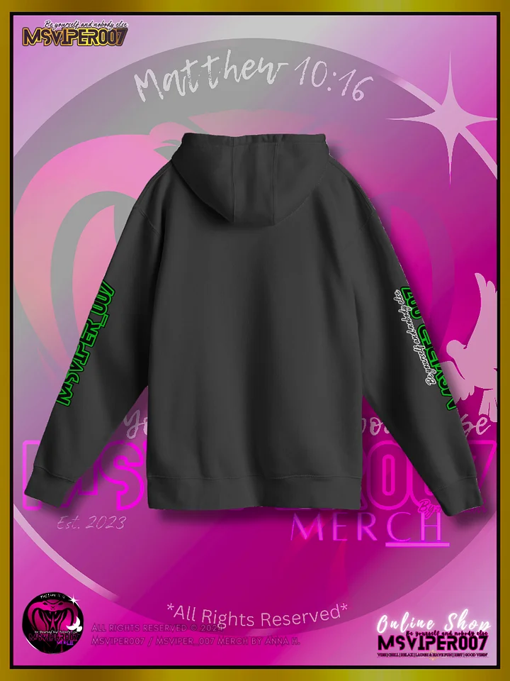 Hoodie - "MsViper_007™ Brand Classic" [green/blk emblem] - Streetwear/Active Hoodie By Anna H. product image (2)