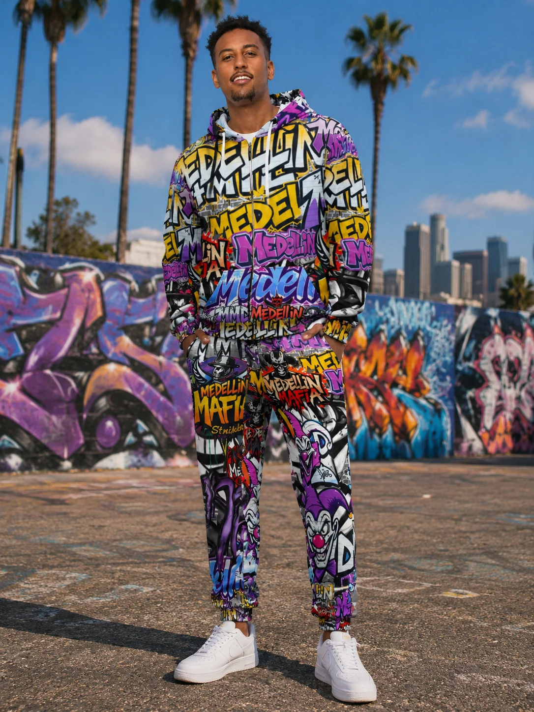Medellin Mafia Graffiti Set – Hoodie + Track Pants product image (1)