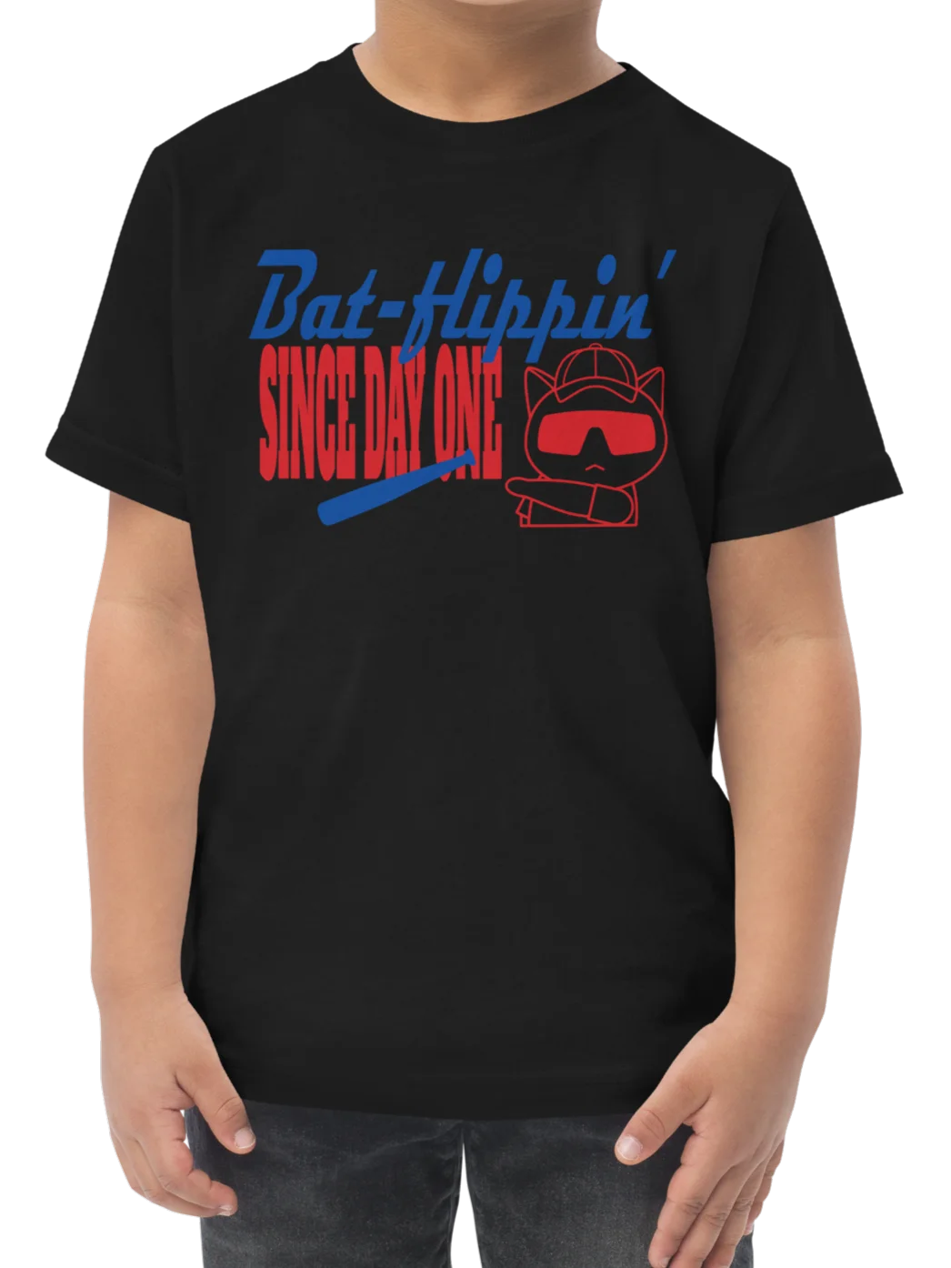Baseball Cat (Bat-flippin' Since Day One) - Toddler T-shirt product image (1)