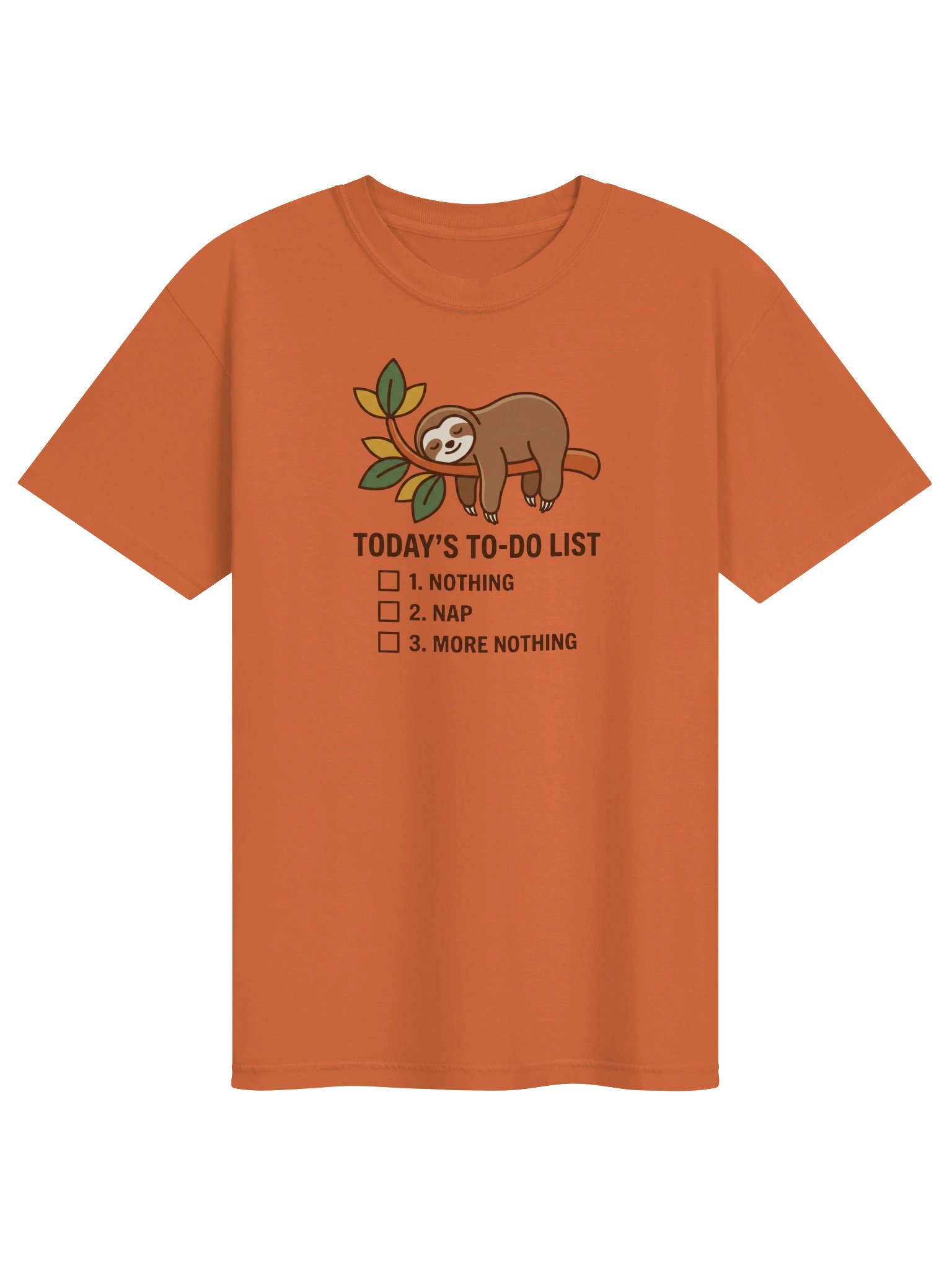 Sloth To-Do List Graphic T-Shirt product image (3)