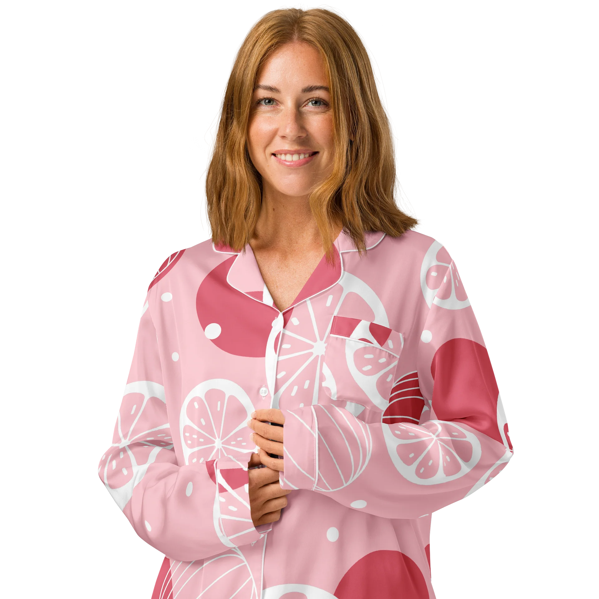 Pink Citrus Slice Pajama Top product image (3)