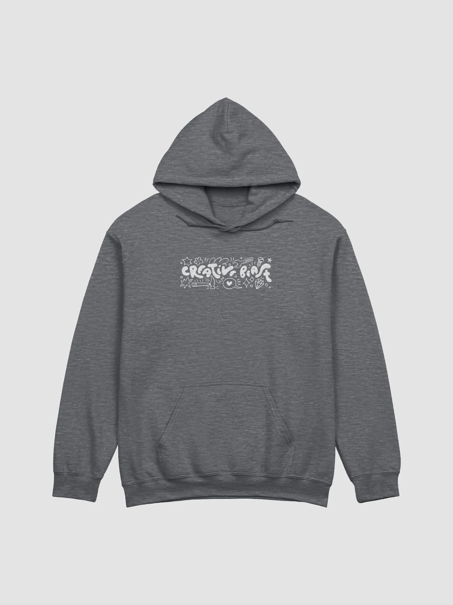CREATIVE CHAOS HOODIE - White txt product image (2)