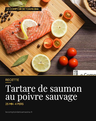 Le secret d'un tartare de saumon qui a du caractère ? Le poivre, et pas n'importe lequel 🐟🌿

On détaille un saumon extra-frai...