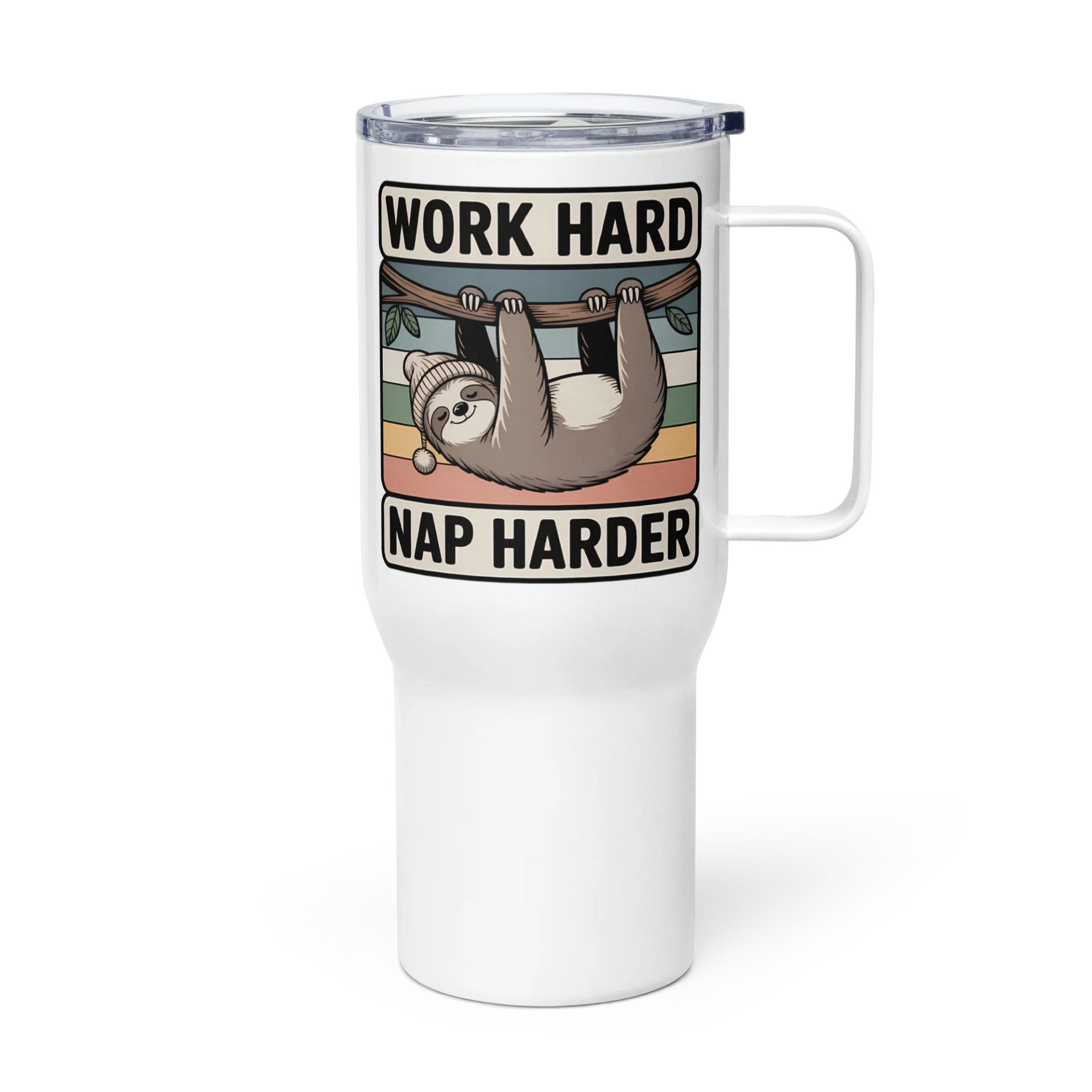 Work Hard Nap Harder Non-Sacral Travel Mug product image (5)