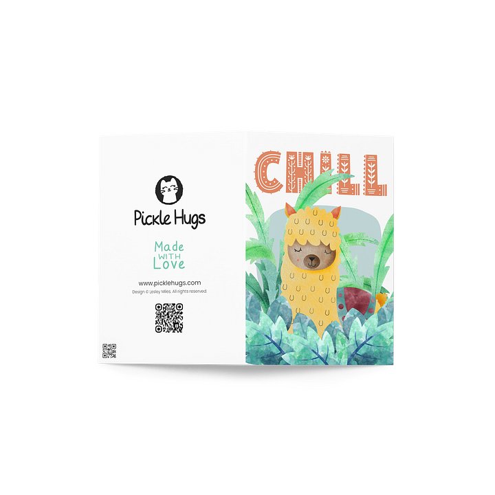 Chill Cute Llama Card product image (2)