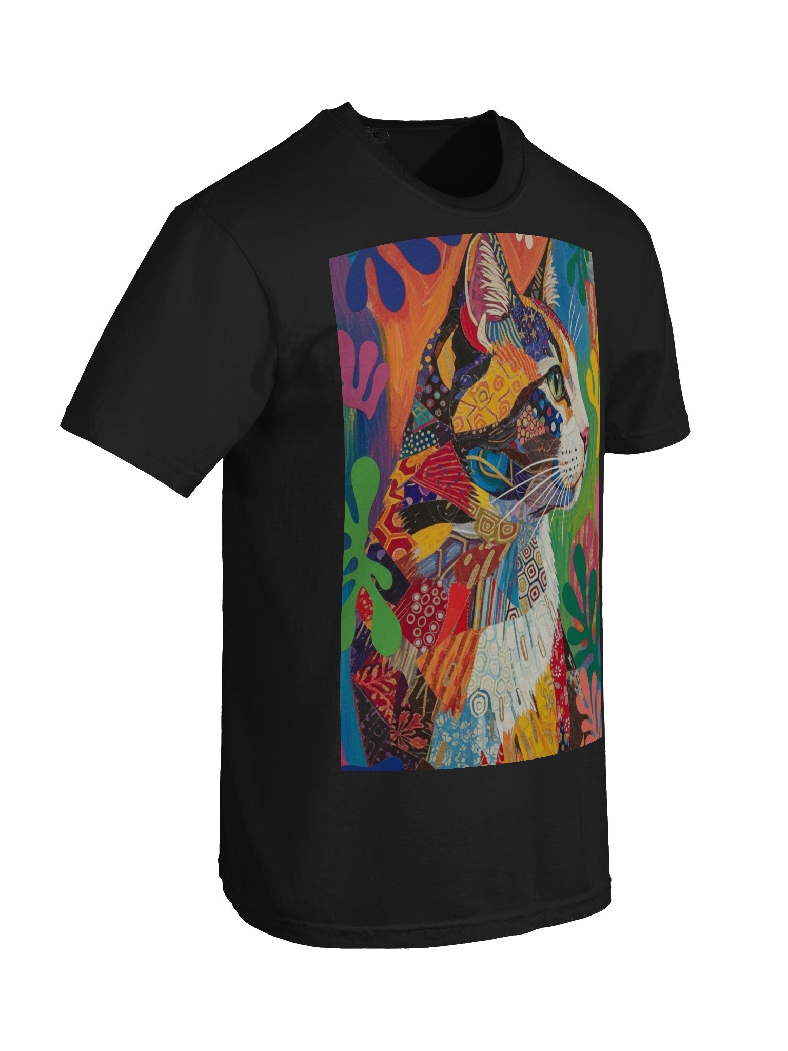 Geometric Cat Patchwork T-Shirt product image (36)