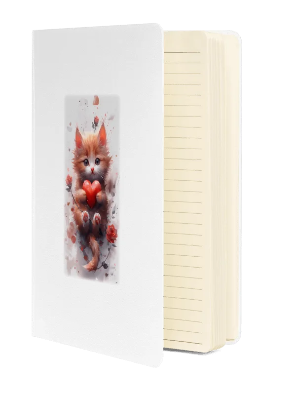 Cute cat with heart. Hardcover Bound Notebook | JournalBook® product image (3)