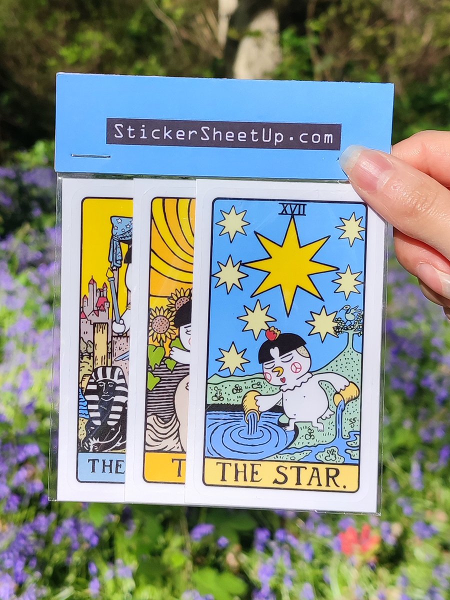 The Spicy Sun, Star & Chariot Tarot Sticker Pack product image (3)