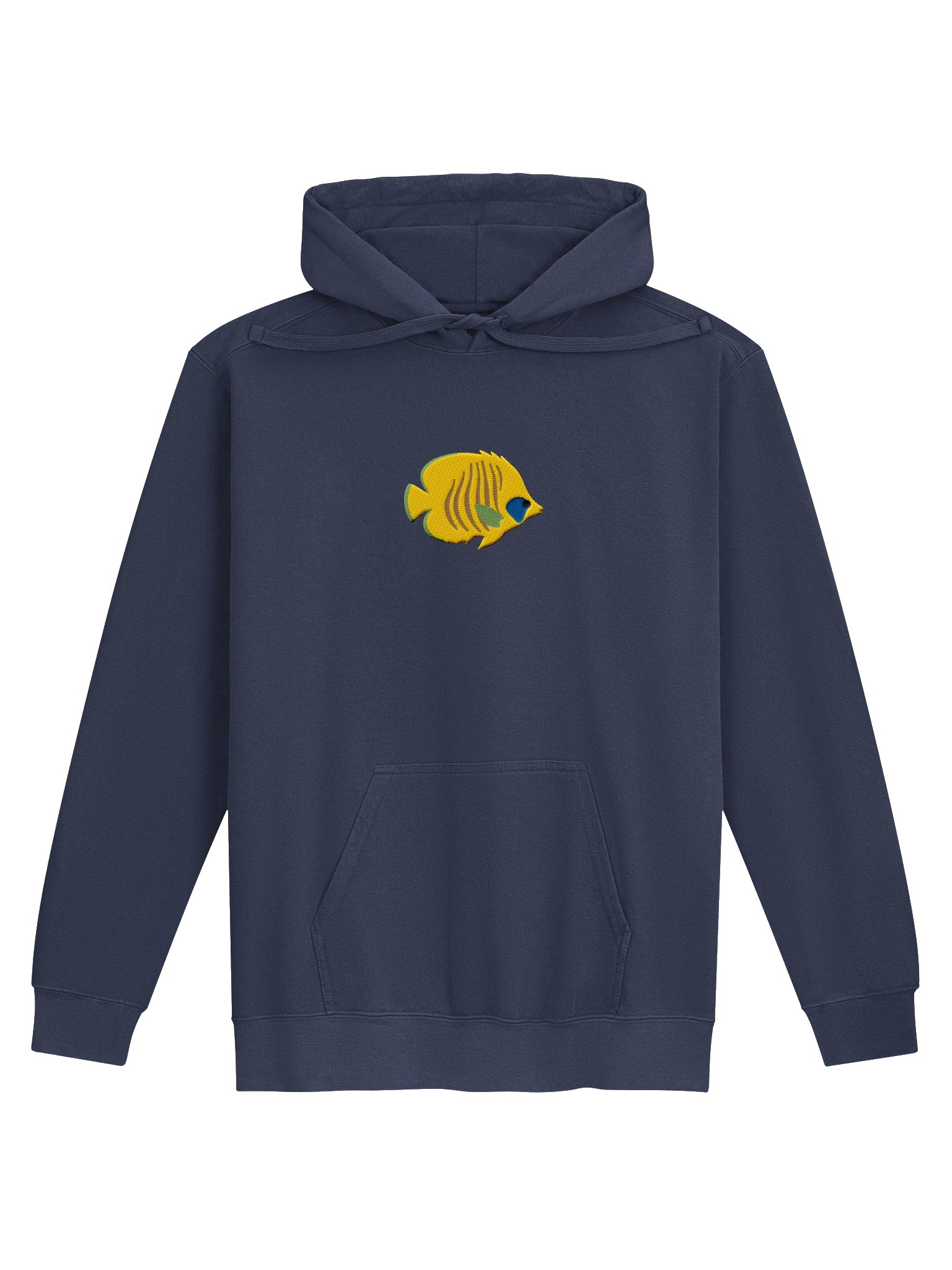 Blue Cheek Butterflyfish Premium Hooded Sweatshirt (Embroidered) for Reef and Marine Aquarium Lovers product image (2)