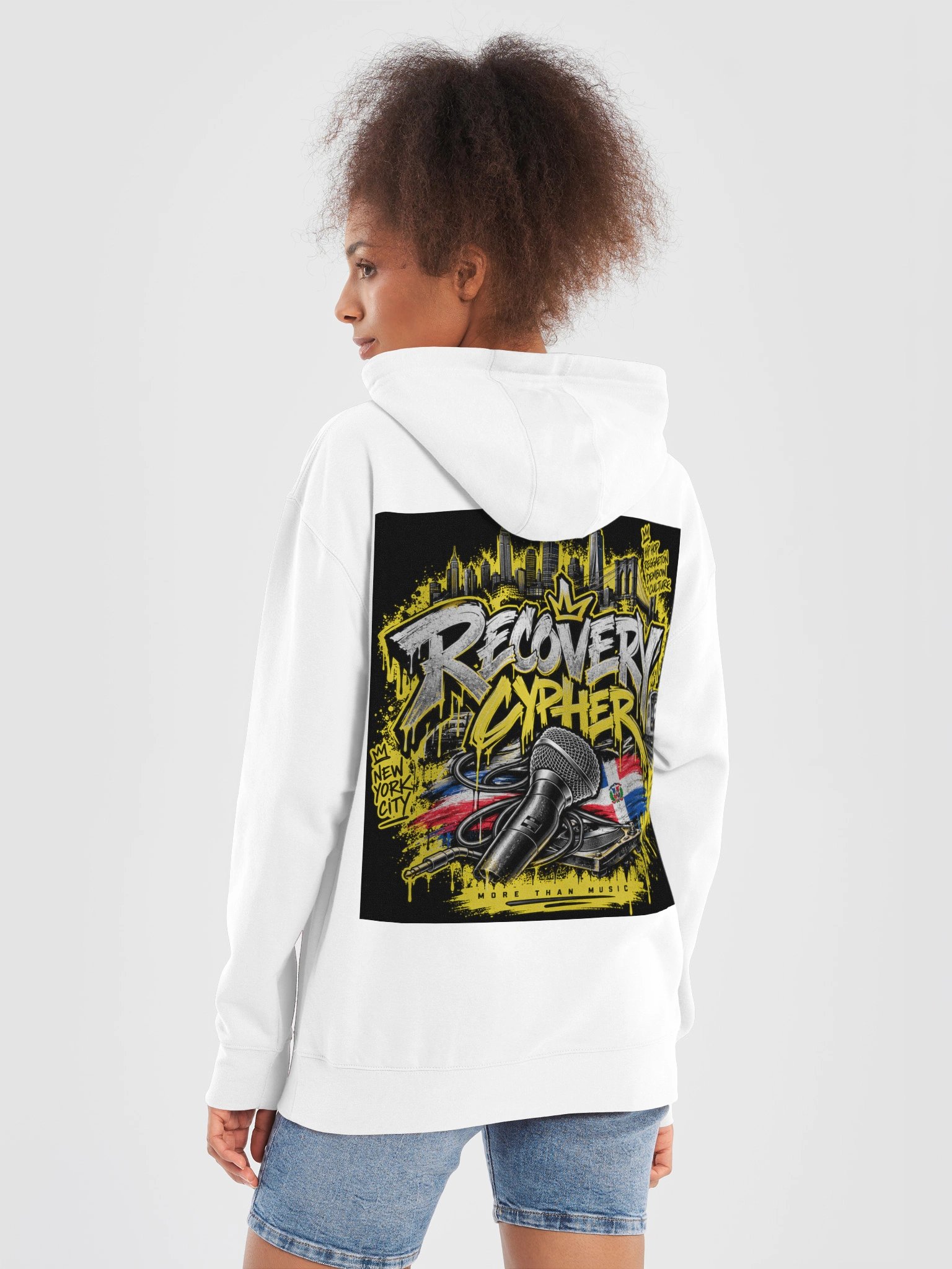 Recovery Cypher™ — Dominican Dembow Edition White Hoodie product image (6)