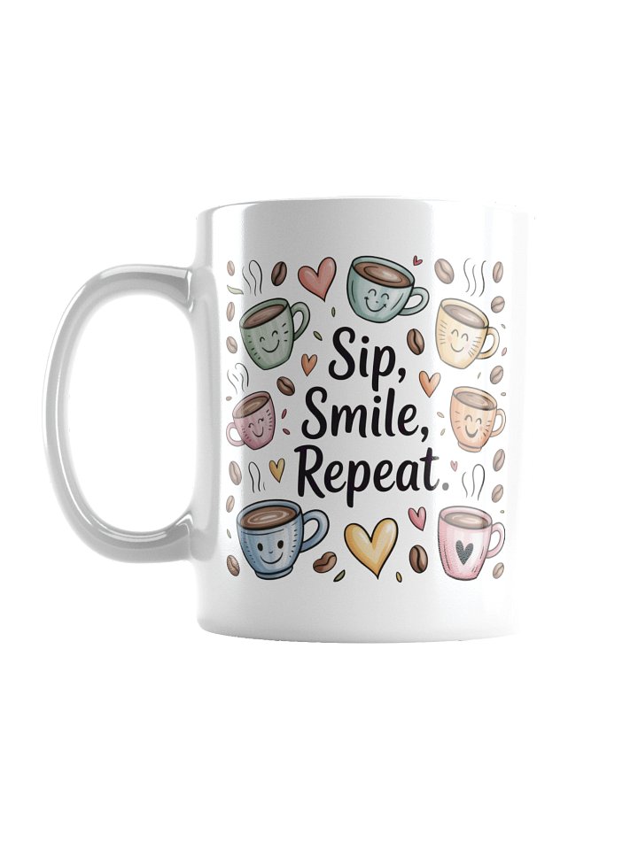 Sip Smile Repeat Coffee Mug – Positive Vibes Only product image (1)