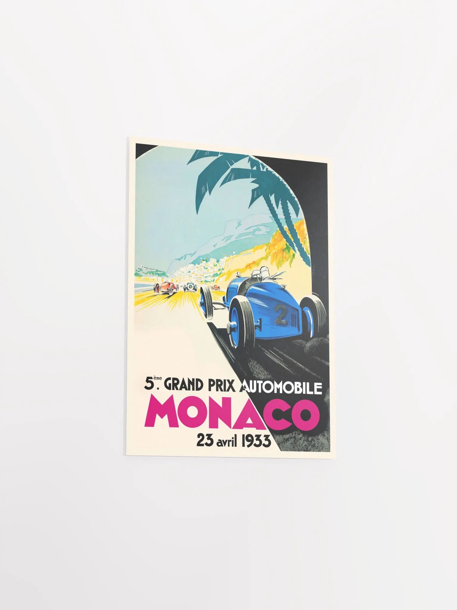 Monaco Vintage F1 Grand Prix, 1933 poster — Vintage Formula 1 poster, Monaco Grand Prix poster, retro travel poster product image (8)