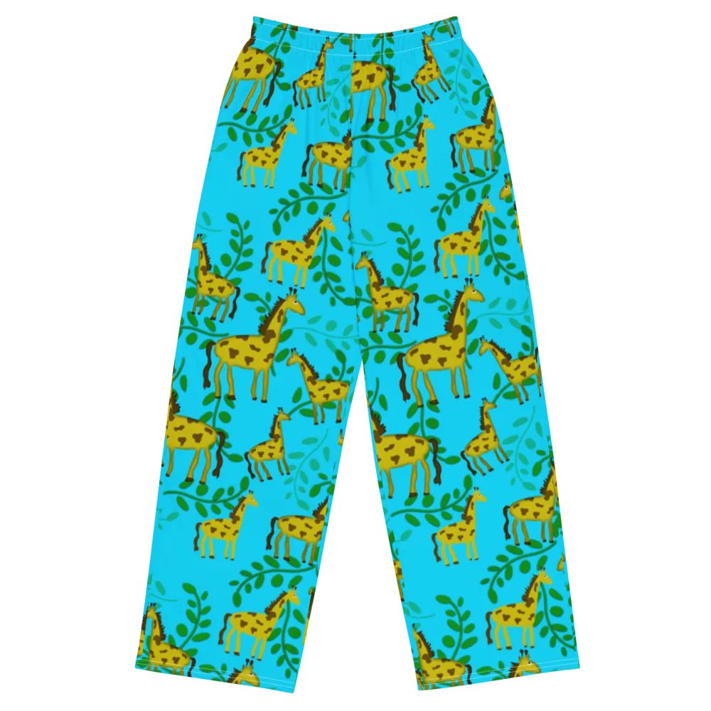Giraffes Pattern Wideleg Pants product image (2)