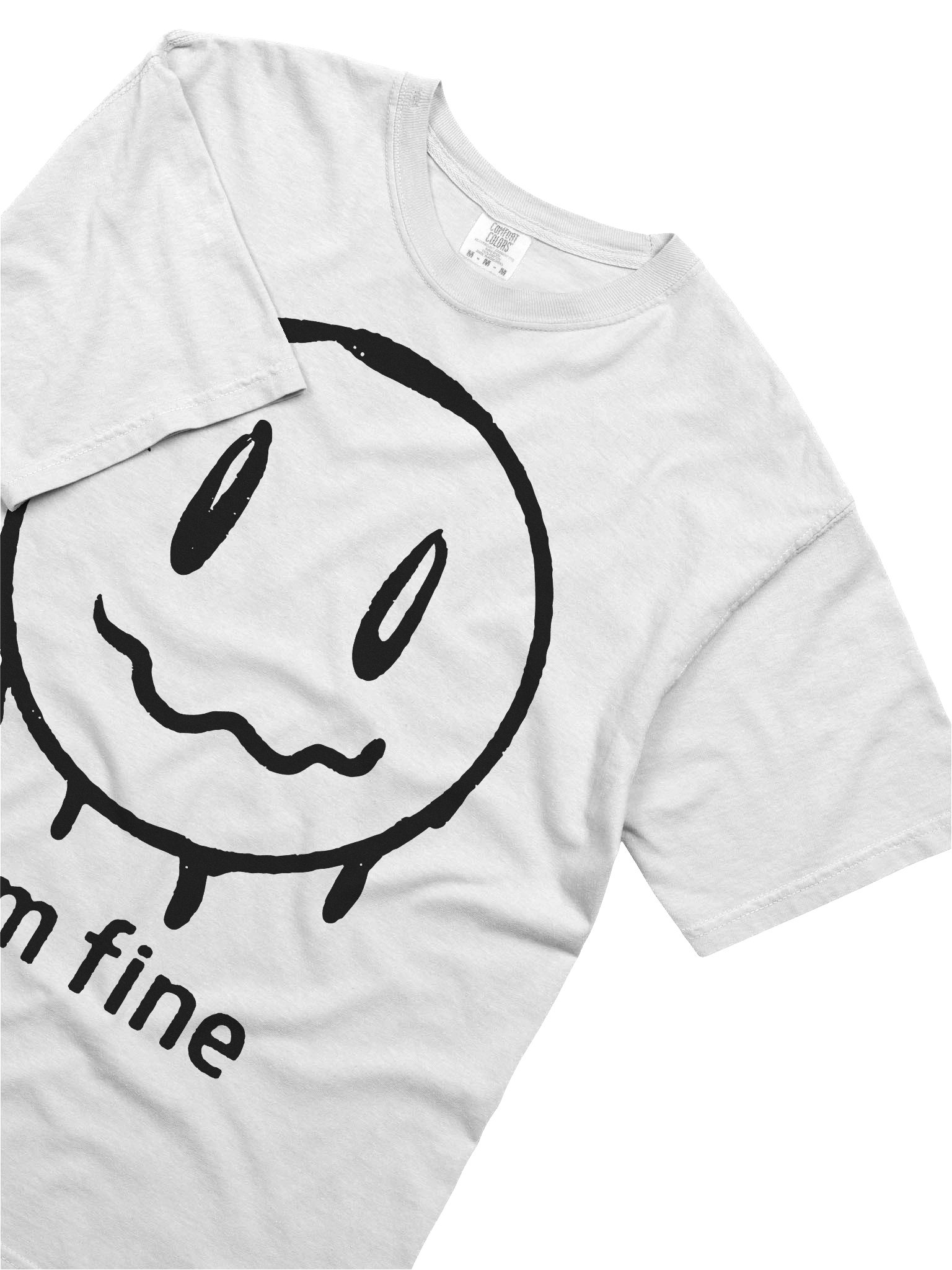 I’m Fine Shirt – Funny Sarcastic Smiley Face Graphic Tee, Dark Humor Meme T-Shirt, Minimal Unisex Aesthetic Top product image (5)