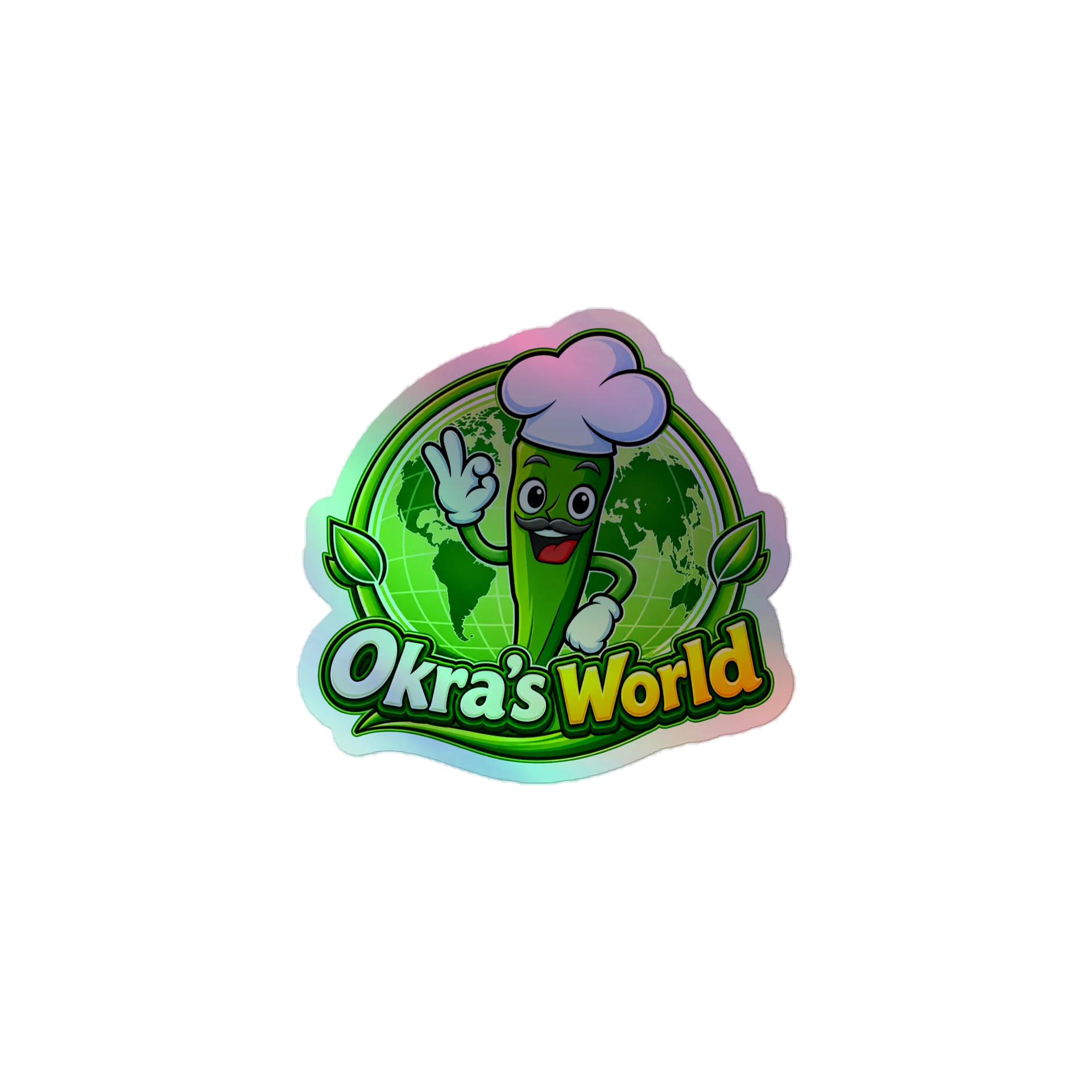 Okra's World Holographic Stickers product image (1)