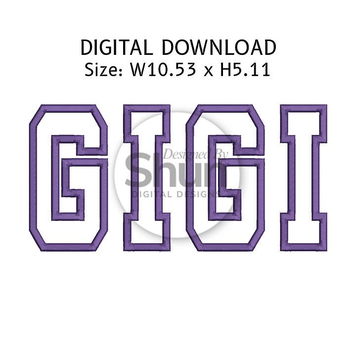 Gigi Applique Embroidery Design product image (1)