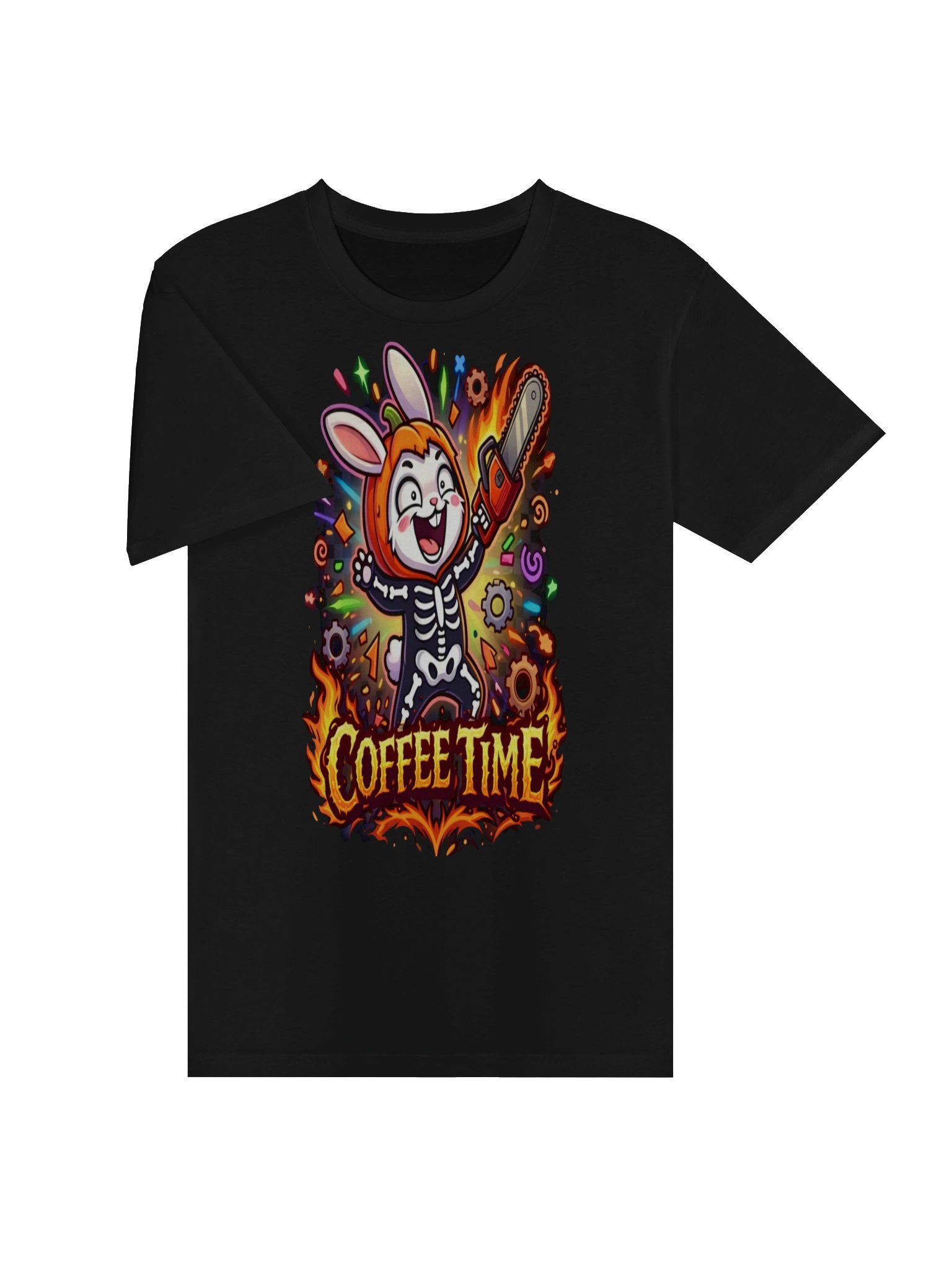 Fiery Rabbit Chainsaw Unisex Tee product image (3)