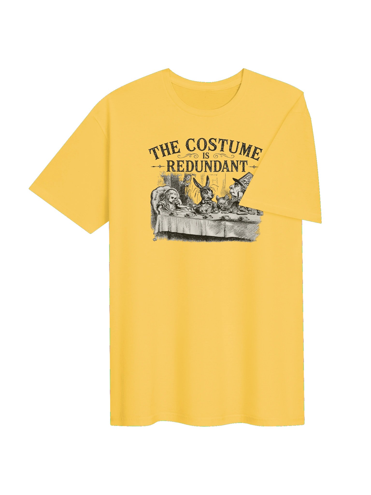 THE COSTUME IS REDUNDANT, Alice Tea Party, Halloween Unisex Cotton Softstyle T-Shirt product image (4)