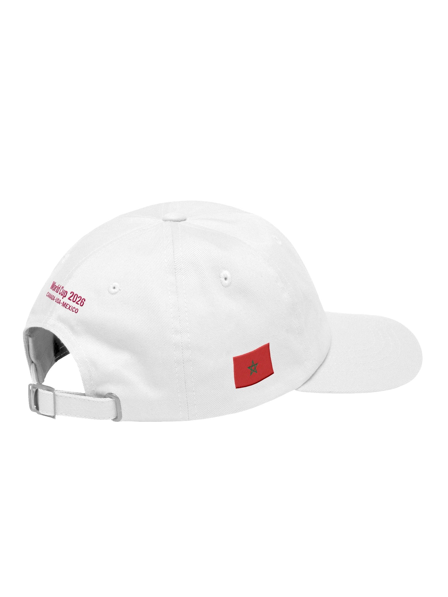 Morocco 2026 World Cup Flag Dad Hat - Morocco Soccer Fan Cap - Premium Embroidered Chino Cotton Twill product image (4)