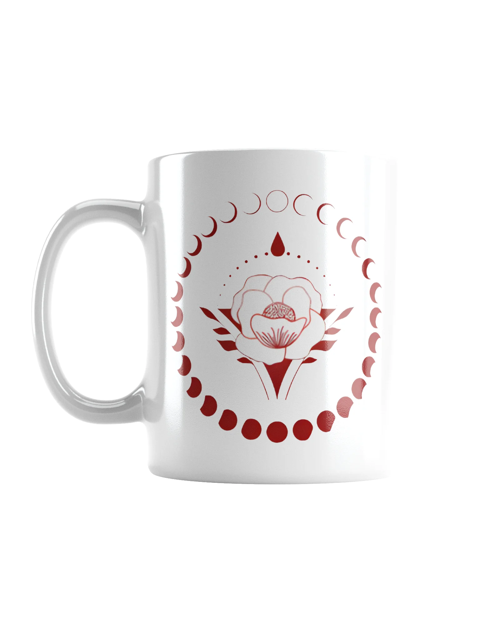 Full Moon Cycle Floral Coffee Mug | Well Women Rising product image (1)