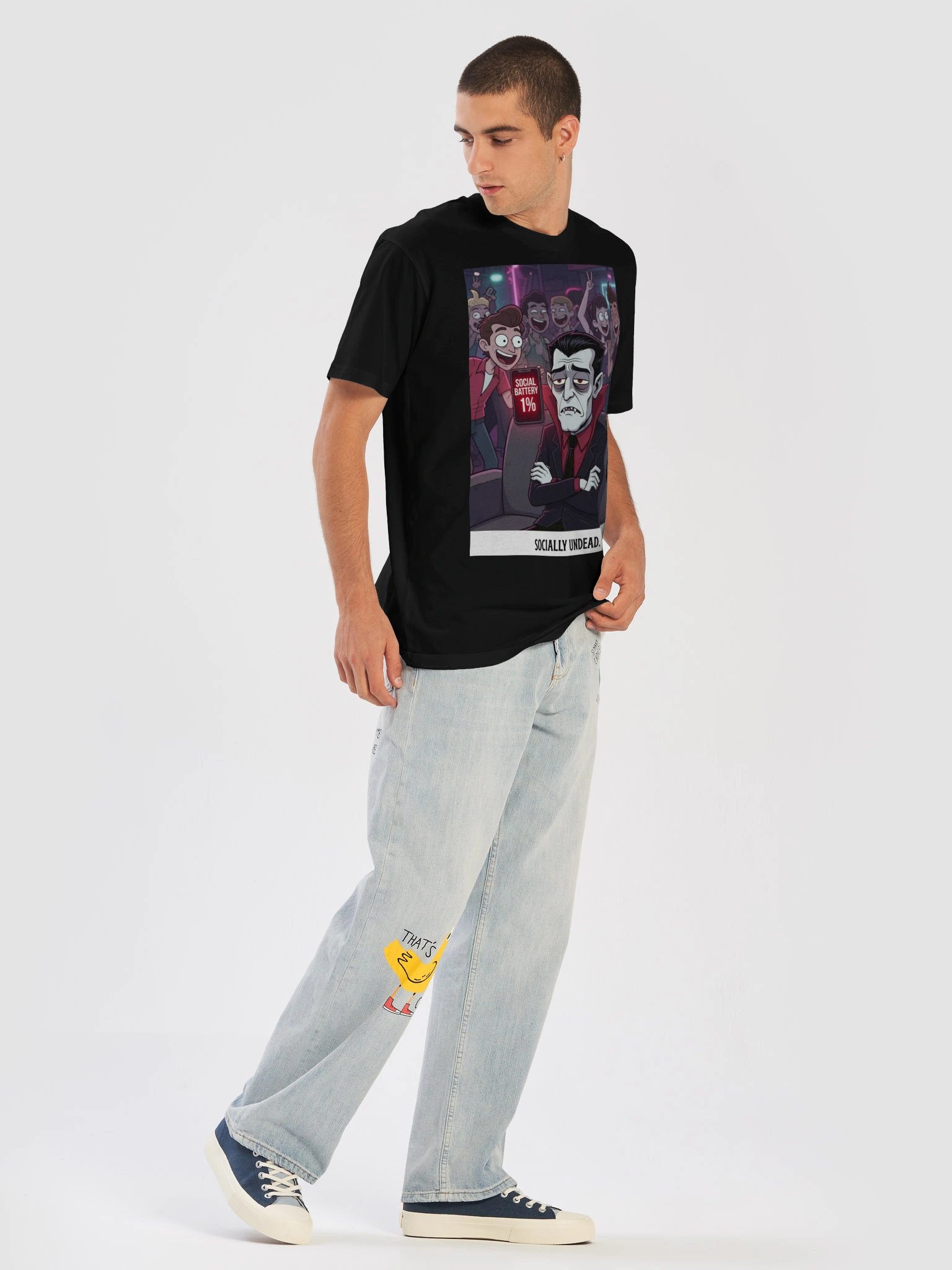 Socially Undead Vampire Shirt – Gothic Streetwear Apparel product image (5)