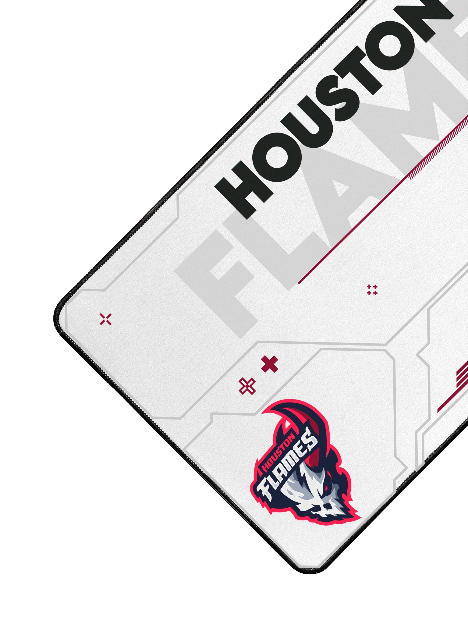 Houston Flames White Desk Mat product image (3)