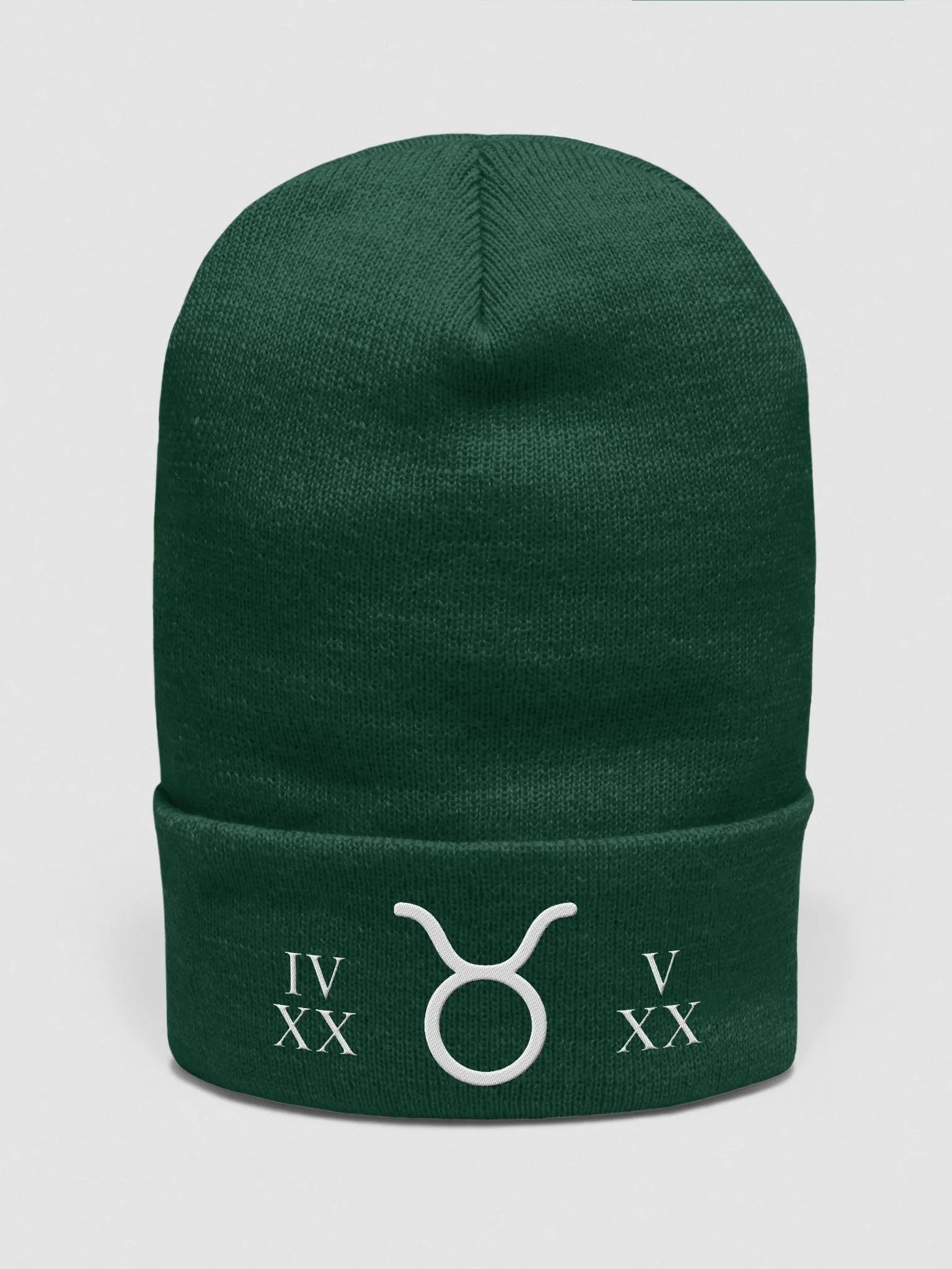 "Taurus Strength: Grounded in Time" Dynamic Motion Embroidered Beanie product image (1)