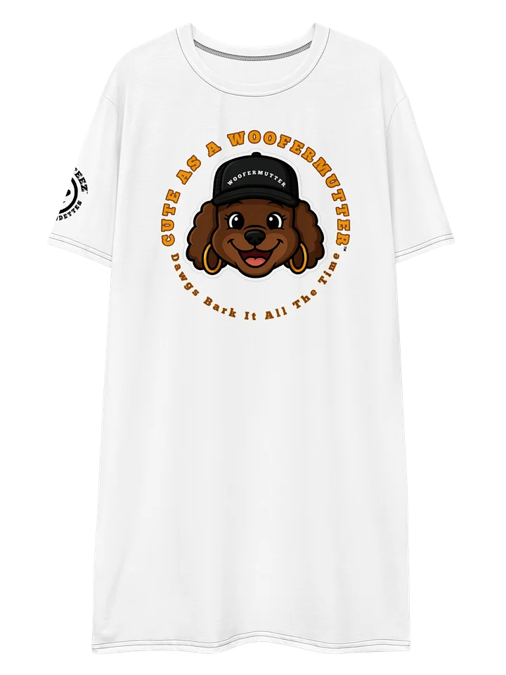 Cute As A WooferMutter™ Brown Poodle T-shirt Dress product image (2)