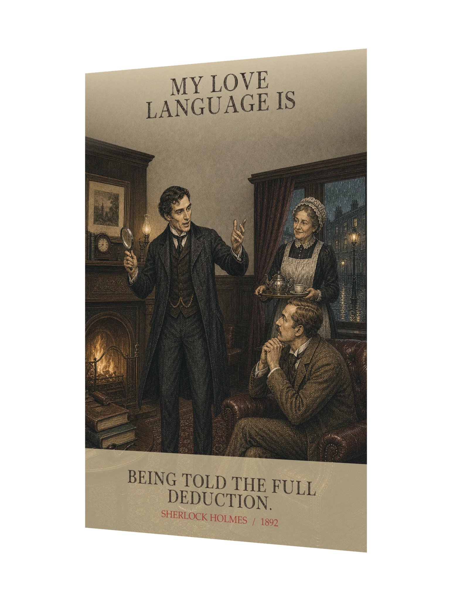 Love Language Being Told Full Deduction -- The Adventures of Sherlock Holmes Art Print product image (11)