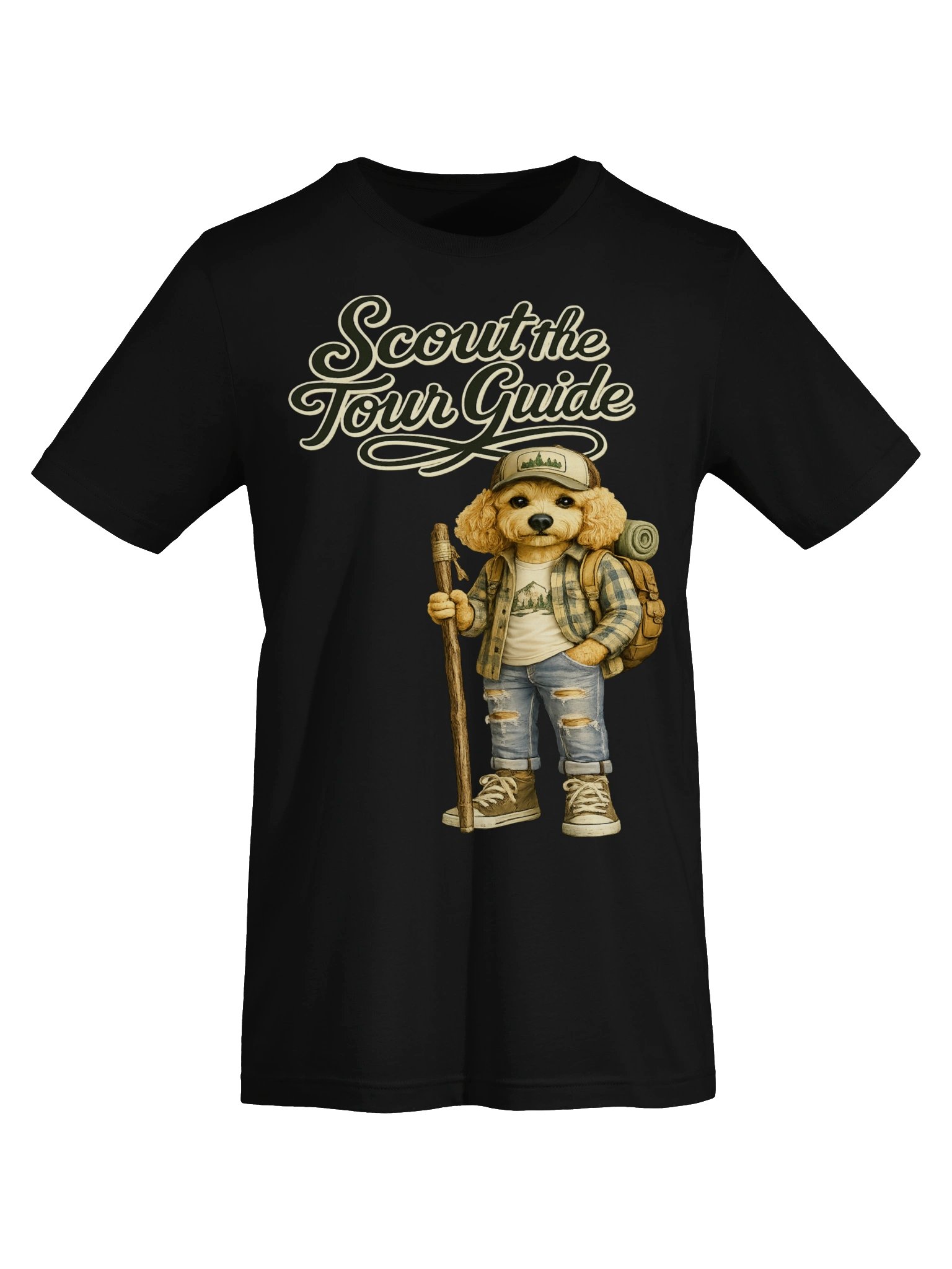 Scout the Tour Guide Dog Adult T-shirt product image (40)