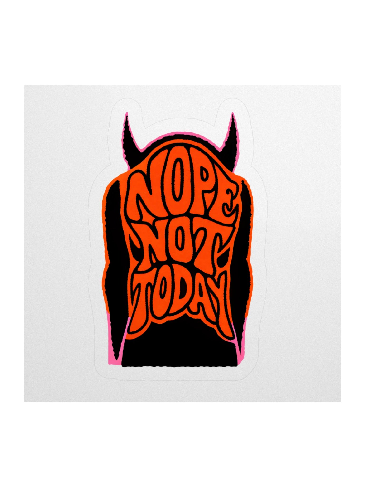 Devil 'NOPE NOT TODAY' Sticker product image (1)