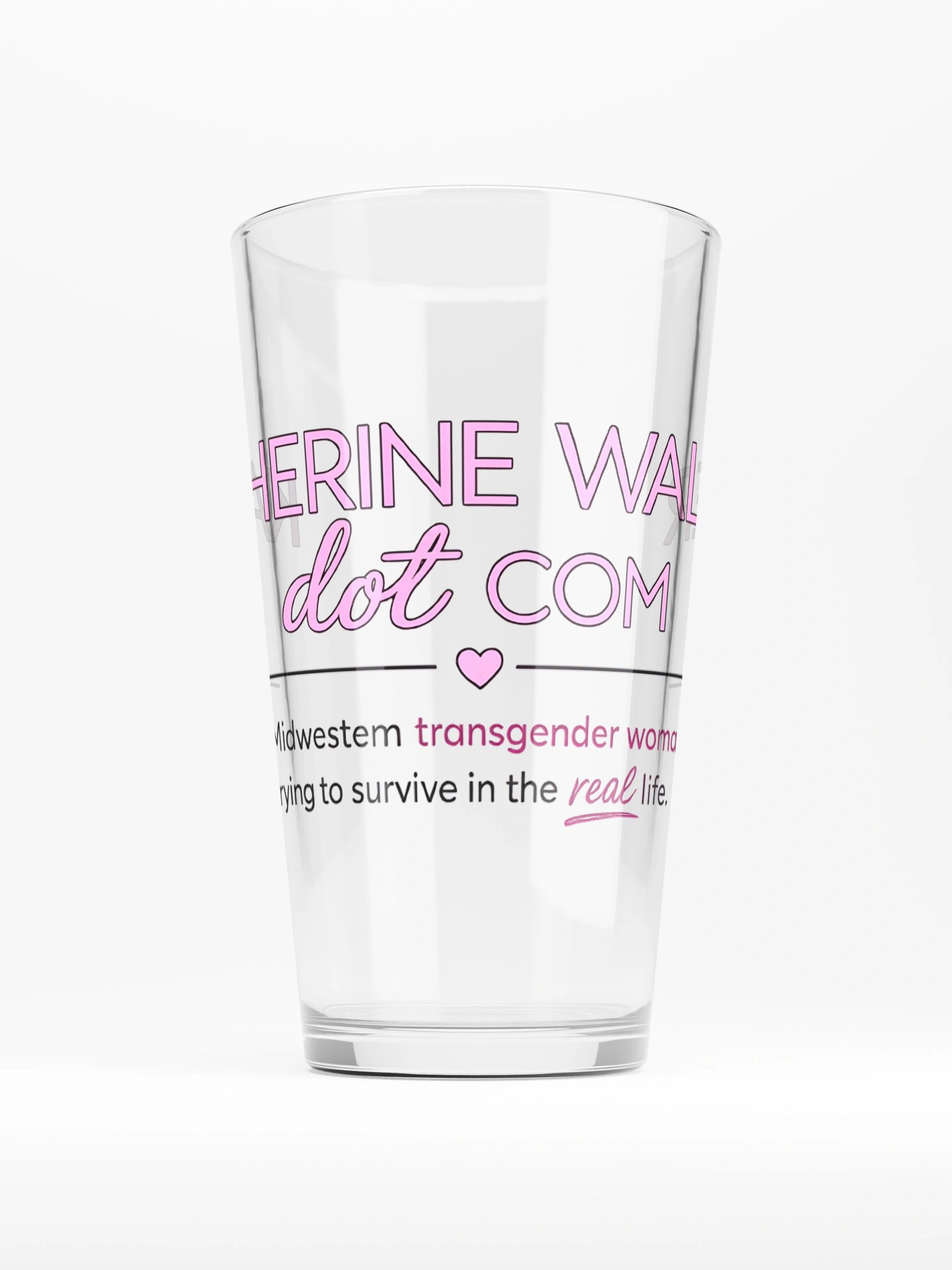 Katherine Walter dot Com Pint Glass product image (1)