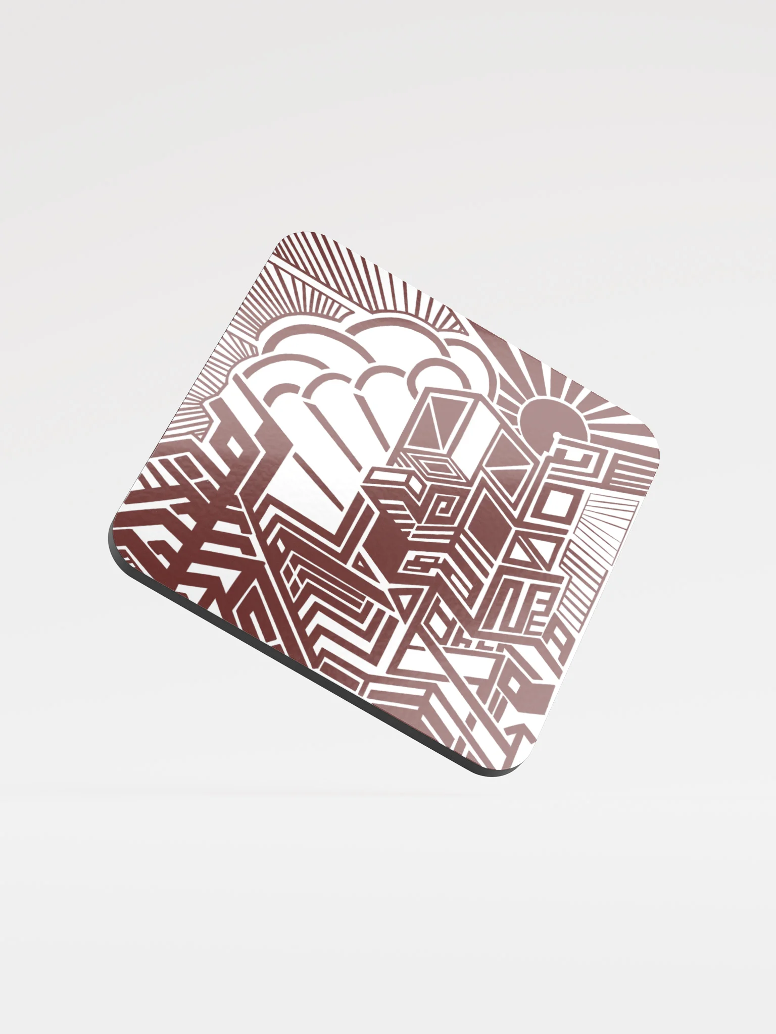 Cityscape Dreams Glossed Cork Coaster product image (1)
