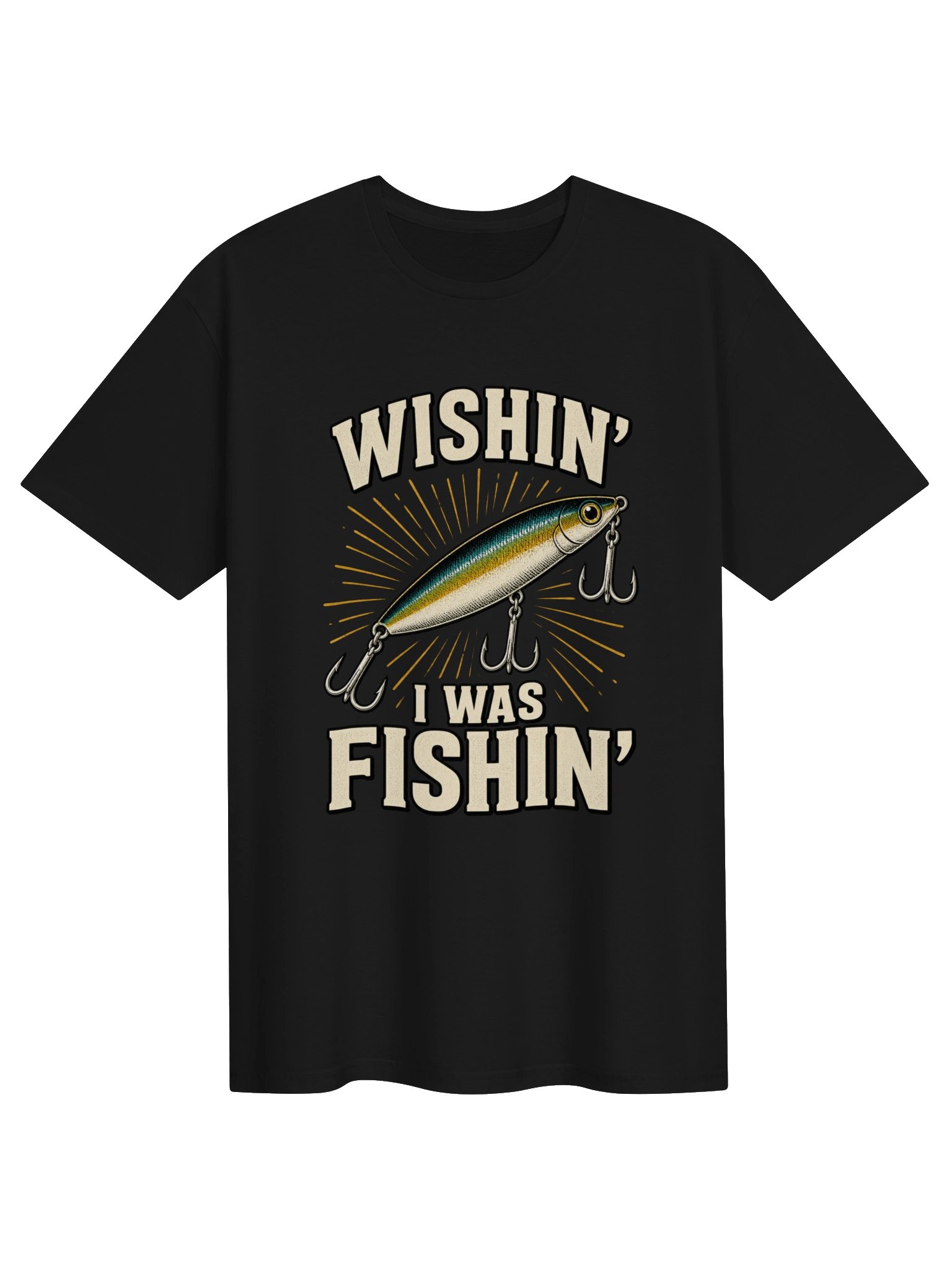 WISHIN' I WAS FISHIN' T-shirt product image (11)