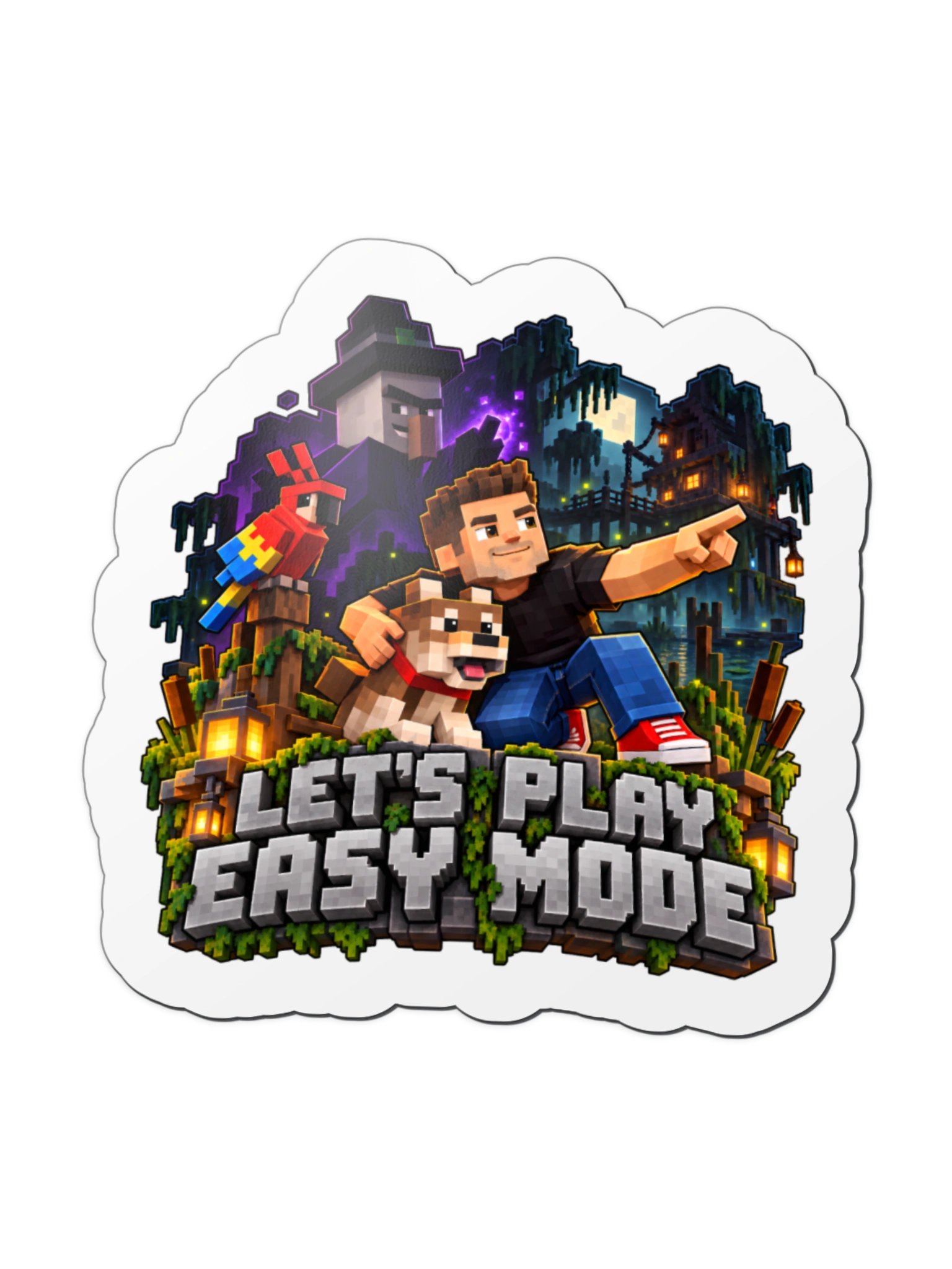 Block Game Adventure Magnet – 4" × 4" product image (1)