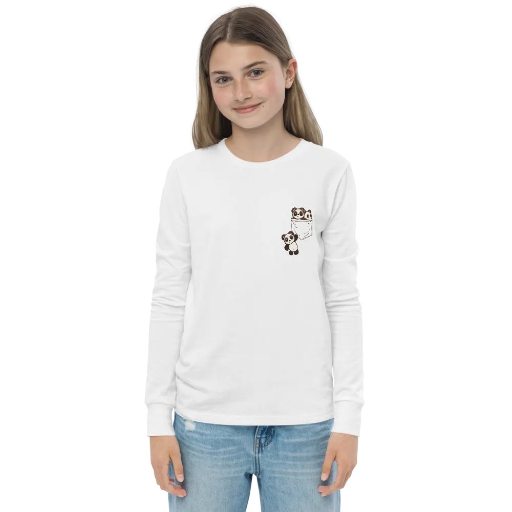 Pocket Of Pandas Youth Long Sleeve product image (1)