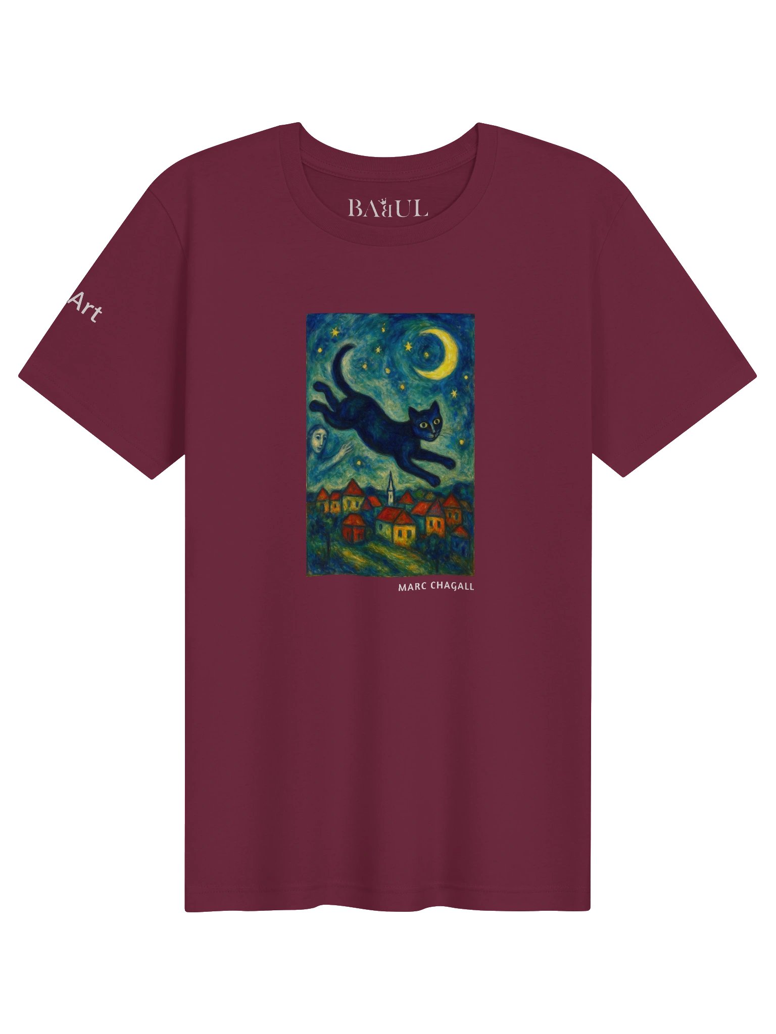 CATART Unisex Jersey Cat T-Shirt - MARC CHAGALL - Iconic Painting Reimagined with Cats product image (1)