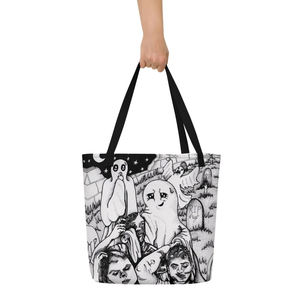Graveyard Brawl All-Over Tote Bag product image (6)
