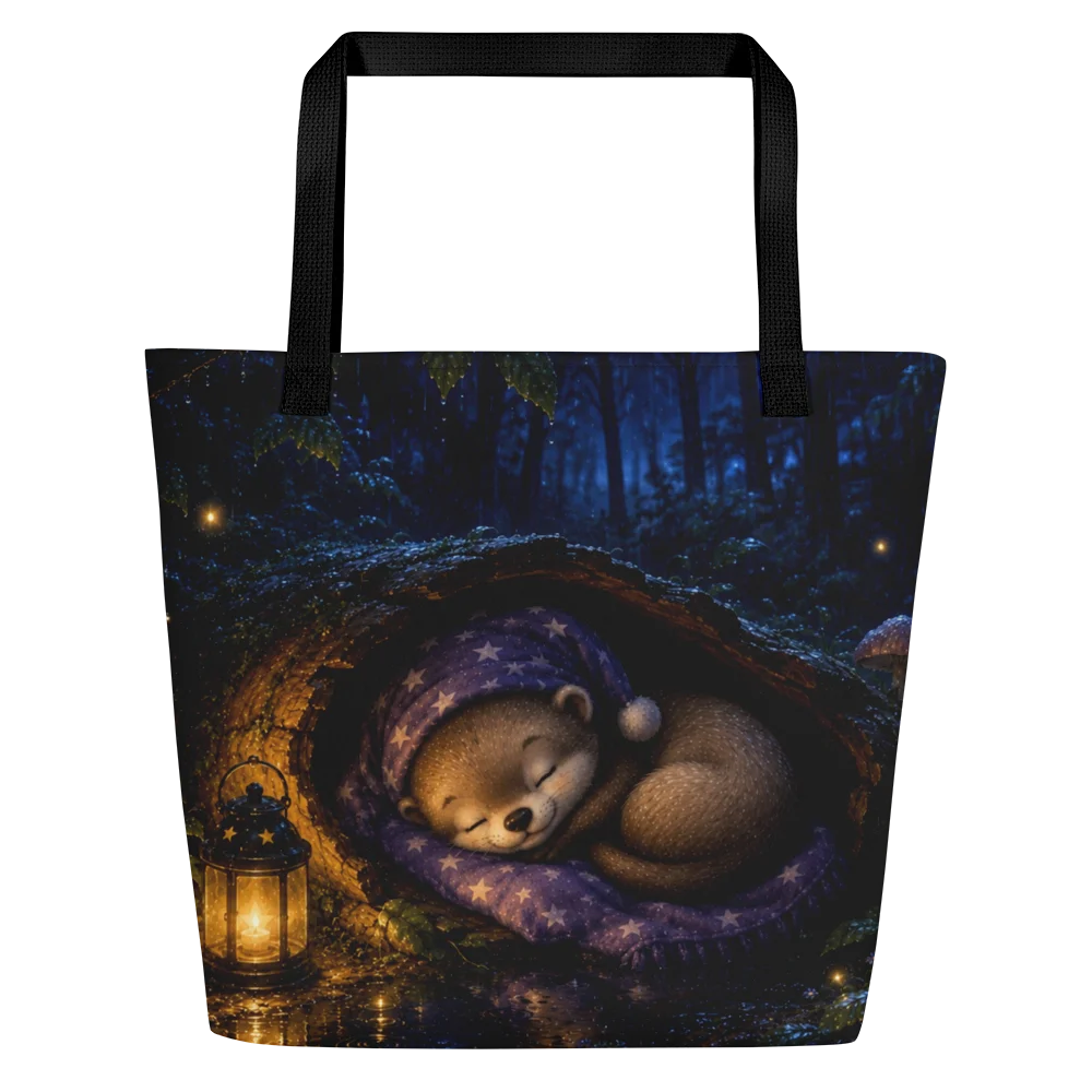 Rainy Night Dreams Moonlit Dreams Large Tote Bag product image (1)