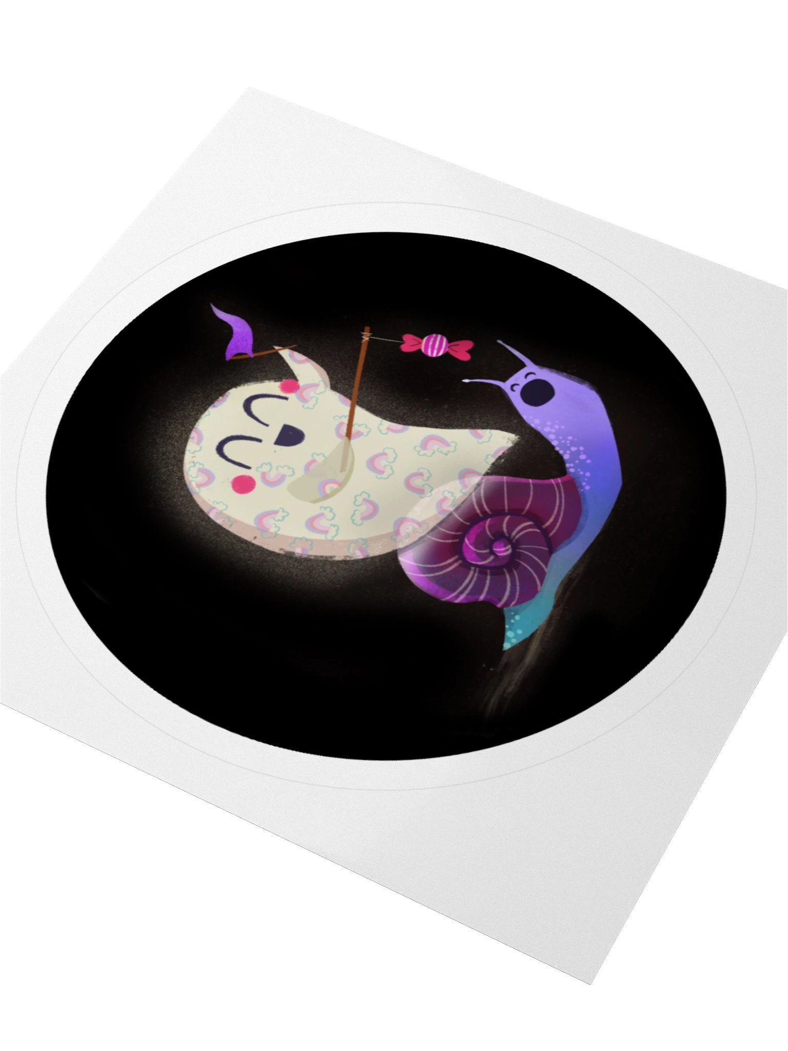 Little Ghost & the Snail Race - Vinyl Sticker product image (3)