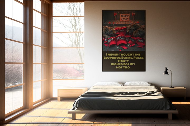 Leopards Eating Faces Meme Rally Wall Art - Satirical Poster product image (2)