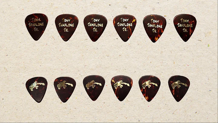 Tony Janflone Jr. – Custom Jim Dunlop Heavy Tortoise Shell Guitar Picks (6-Pack) product image (1)