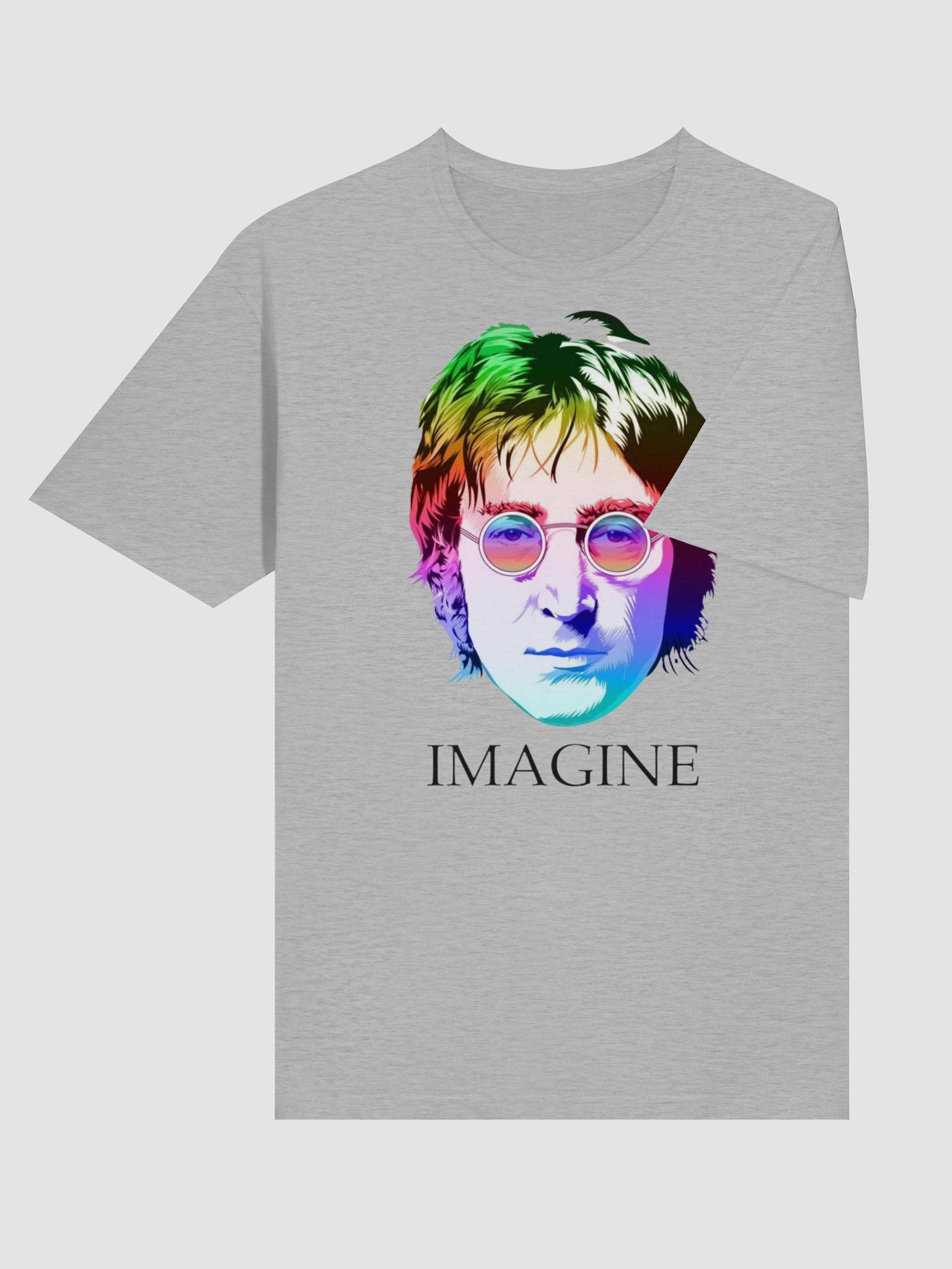 John Lennon Imagine T-Shirt | Colorful Portrait Art Graphic Tee | Iconic Music Legend Shirt product image (4)